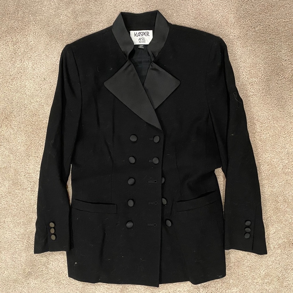 KASPER A.S.L. Women’s Black Wool Coat - Size 10P